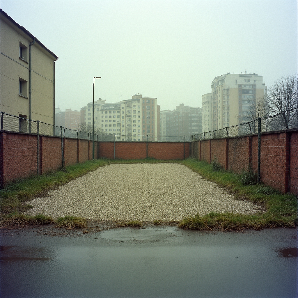 Vacant urban plot in a Polish city with potential for container farm installation
