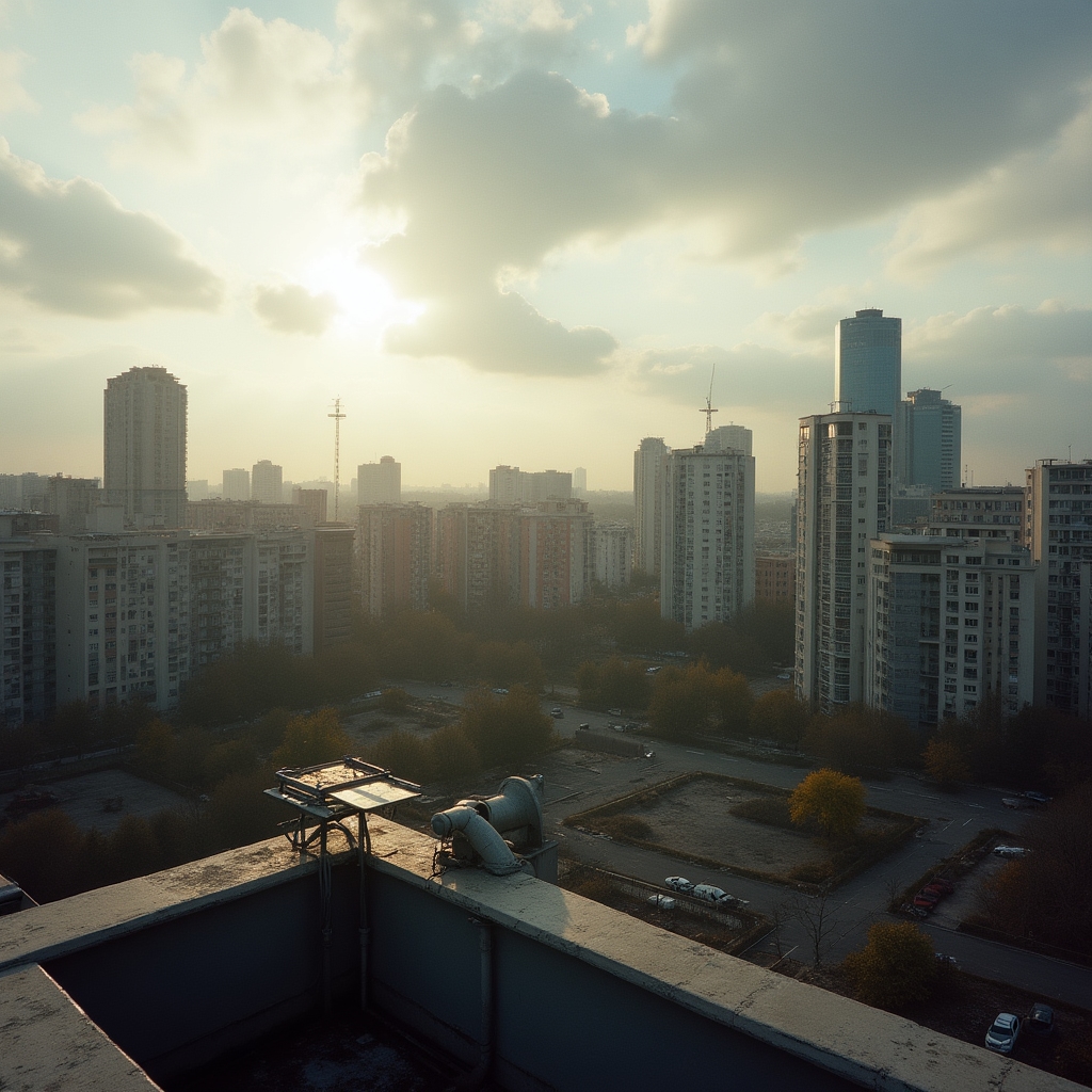Rooftop view of Warsaw showing urban density and available open spaces